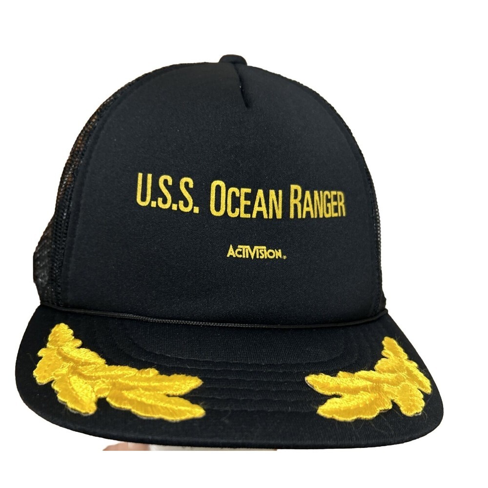 USS Ocean Ranger Activision Black Gold SNAPBACK ONE SIZE Vintage Yupoong Korea